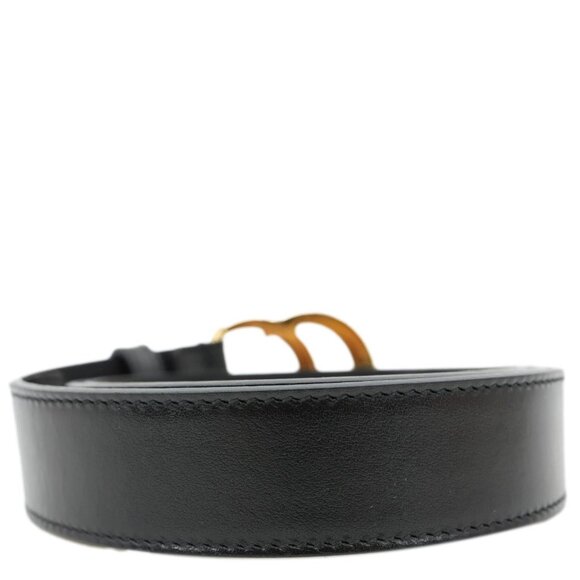 Gucci  GG Buckle Marmont Thin Leather Belt Size 90.36 Black 414516 - Picture 9 of 12